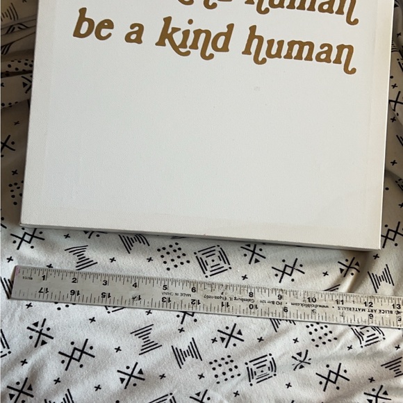 Gold “Kind Human” Canvas Decor - Picture 4 of 5